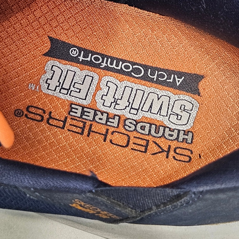 Skechers Slip-ins Arch Fit Swift Fit Women 10 Navy Orange 16959 Walking Shoes - Picture 13 of 15
